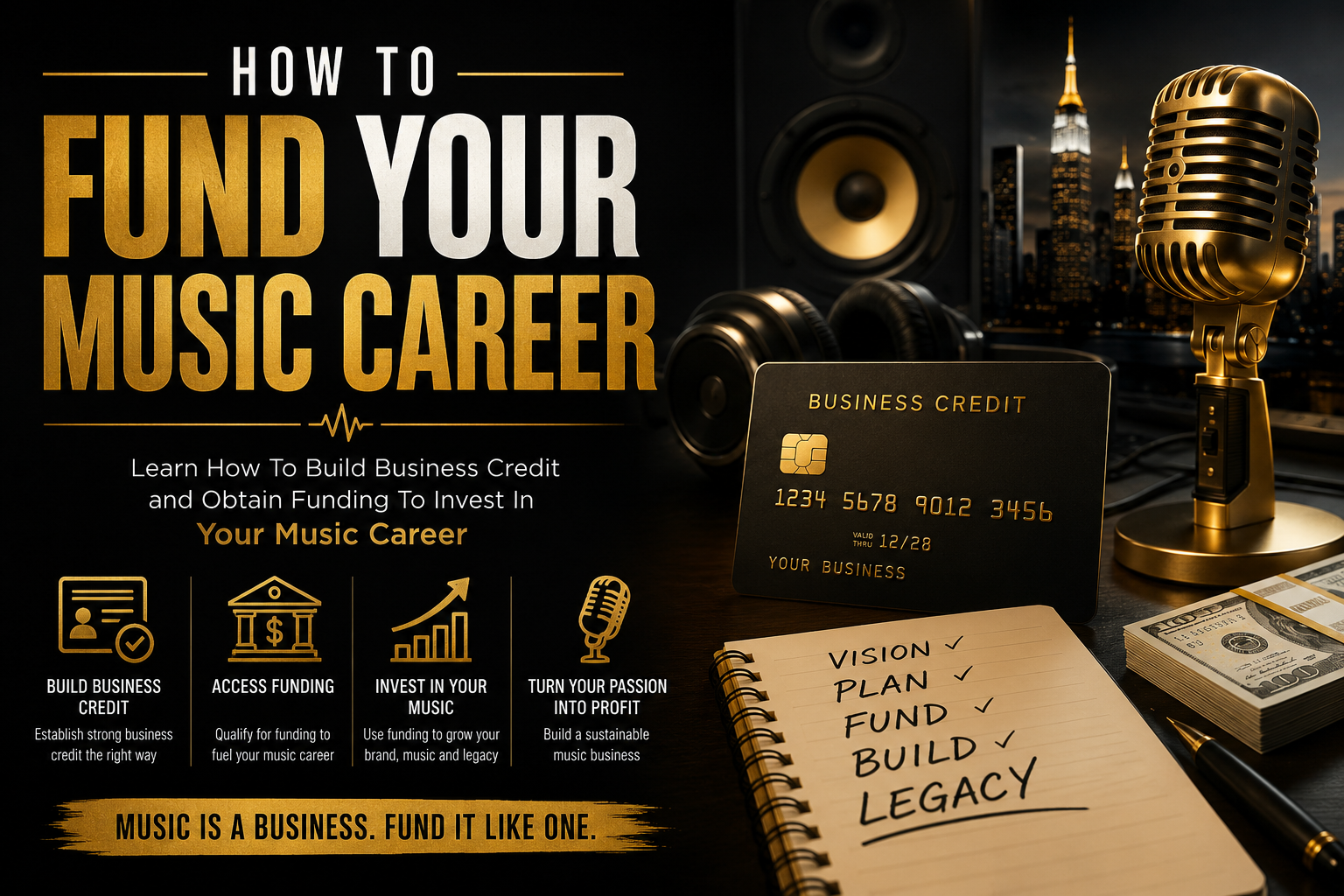 How to Fund Your Music Career — online course by Jak Brown of Black Hole Studioz